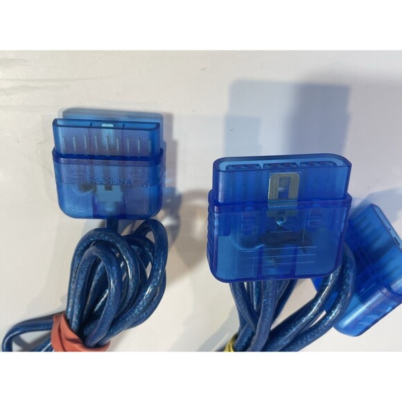 PS2 Controller Extension Cable Cord Blue 7' PlayStation Mad Catz Lot of 2 - Picture 4 of 5